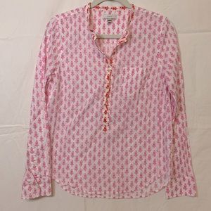 J Crew Lightweight Cotton Classic Popover